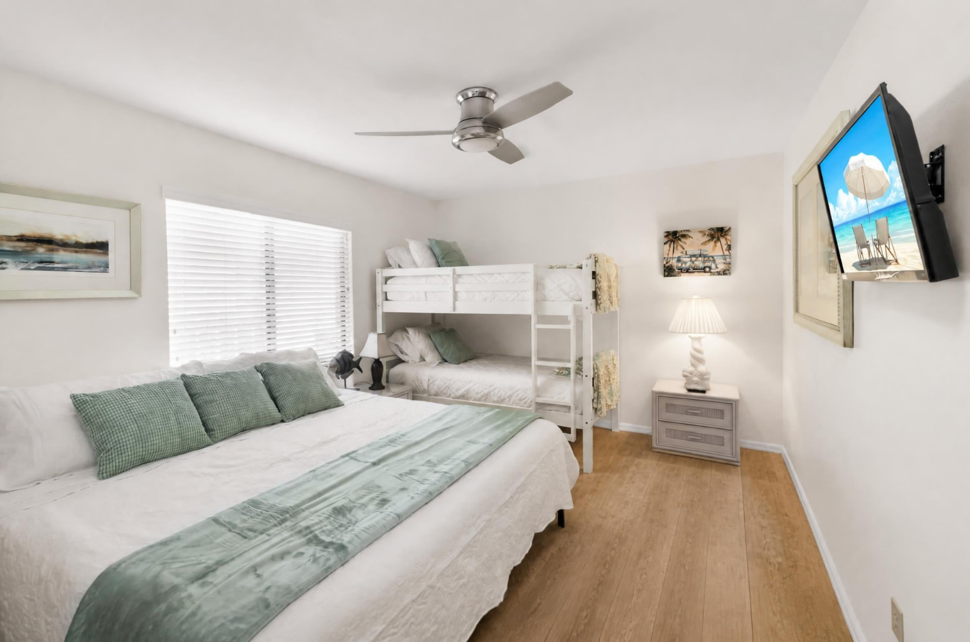 Third bedroom with king bed and twin XL bunks at Pirates Cove Marco Island
